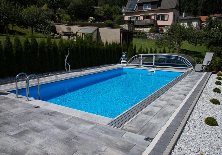 Styropor Steine Pool mit blauer Folie, Modell Klassik