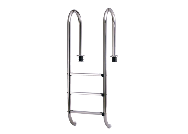 Edelstahlleiter 3-stufig schmal