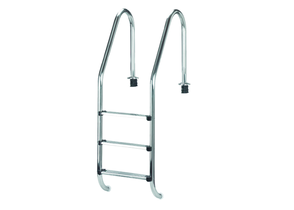 Edelstahlleiter 3-stufig breit