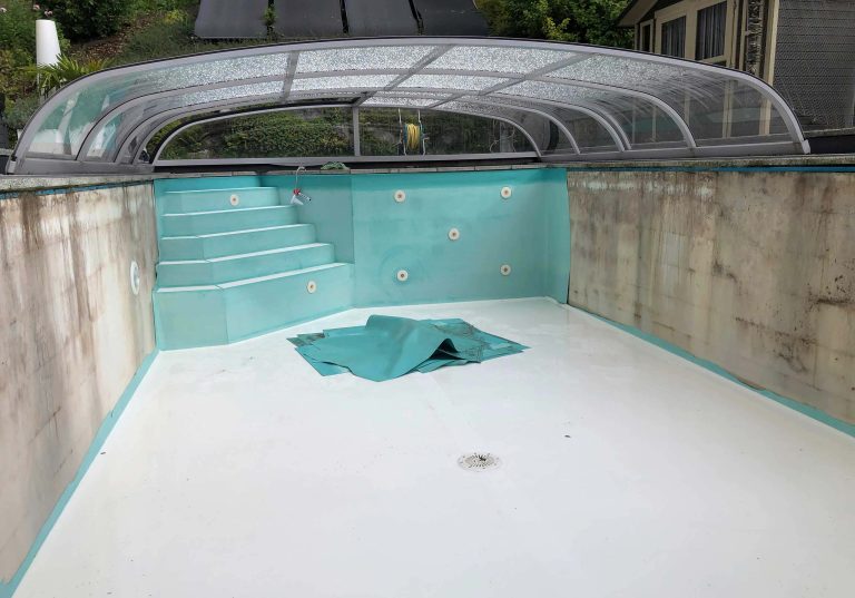 Poolsanierung Gemauertes Becken Vlies